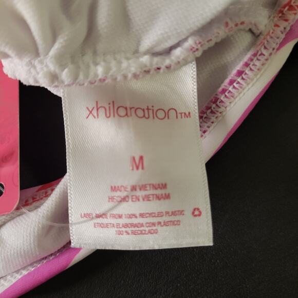 NWT Xhilaration Pink Purple Bikini Swim Top - Size M - Picture 4 of 5